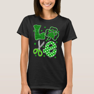 T-shirt Empreinte de léopard Et Buffalo Plaid Chien Paw An