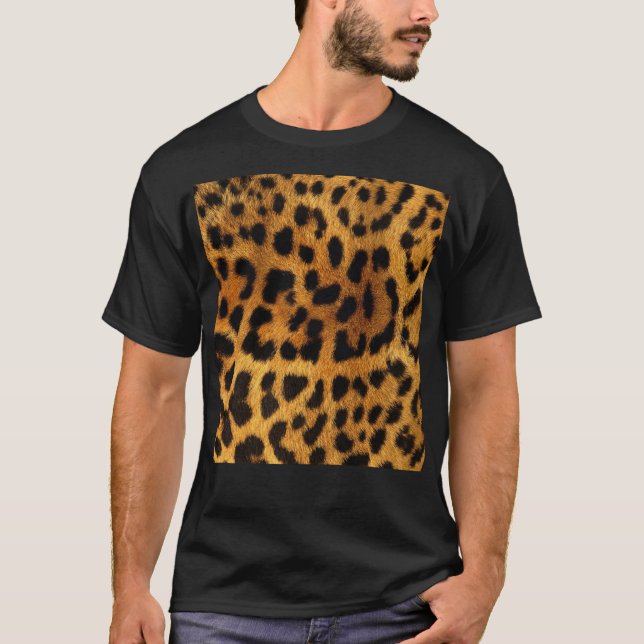 T-shirt empreinte de léopard girly de guépard animal (Devant)