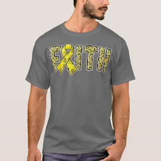 T-shirt Empreinte de léopard Gold Ribbon FAITH Children Ca