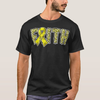 T-shirt Empreinte de léopard Gold Ribbon FAITH Children Ca