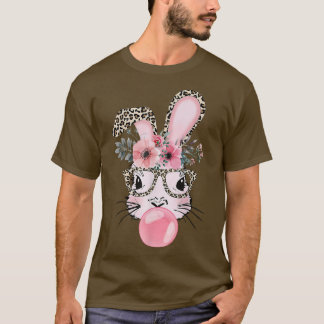 T-shirt Empreinte de léopard Lapin Bunny Blowbble Gum Est
