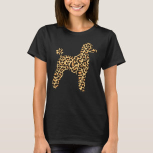 T-shirt Empreinte de léopard Poodle Poète Chien Propriétai