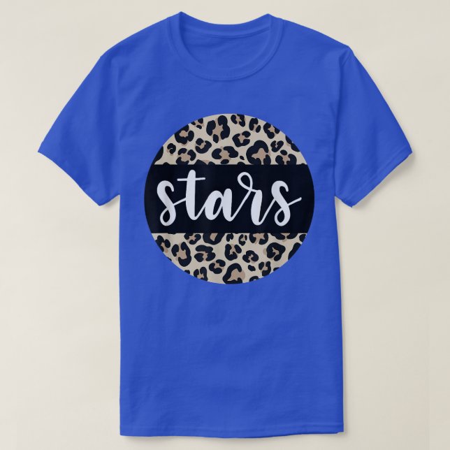 T-shirt Empreinte de léopard Stars Team Mascot School Spir (Design devant)