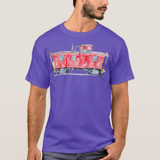 T-shirt Empreinte de locomotive Caboose Train Salle d'enfa
