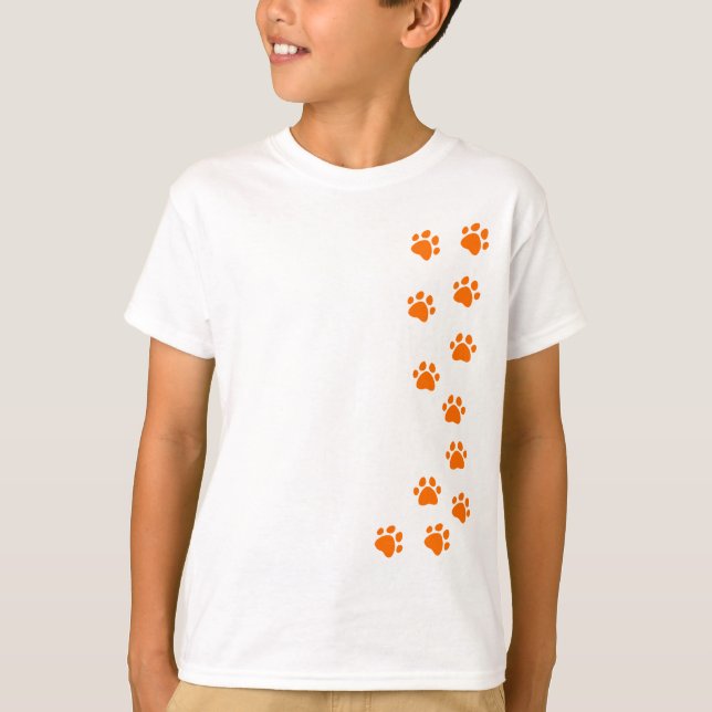 T-shirt empreinte de patte - ajoutez votre propre nom ou r (Devant)