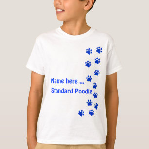 T-shirt Empreinte de patte bleue - ajoutez votre propre no