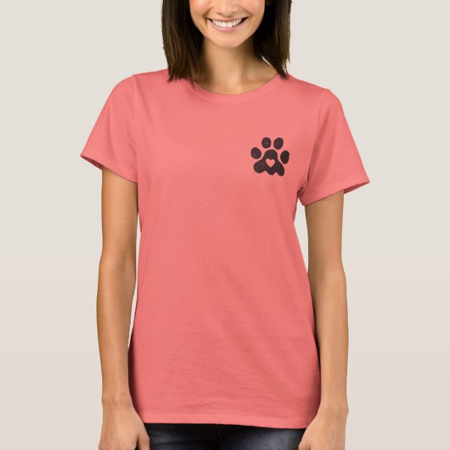 T-shirt Empreinte de patte cardiaque (Devant)