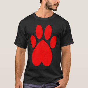 T-shirt Empreinte de patte Cat Heartbeat Cute Technicien v