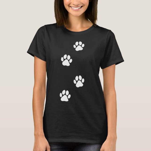 T-shirt Empreinte de patte chien chat animal de compagnie (Devant)