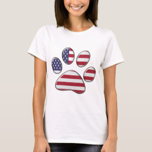 T-shirt empreinte de patte de chat nous flag.png