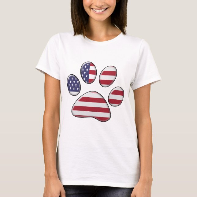 T-shirt empreinte de patte de chat nous flag.png (Devant)