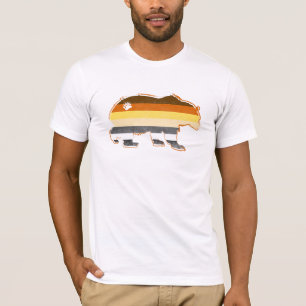 T-shirt Empreinte de patte gai LGBTQ d'ours du papa des