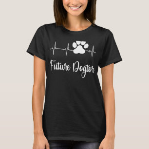 T-shirt Empreinte de patte Heartbeat EKG Vet Tech Avenir v
