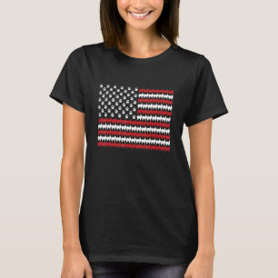 T-shirt Empreinte de patte japonais 4 juillet chien Chin