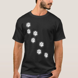 T-shirt Empreinte de pattes de chat maison chat chaton noi