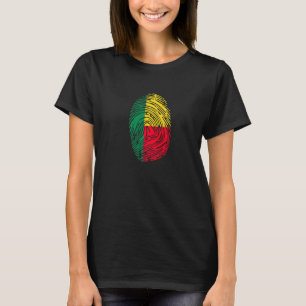 T-shirt Empreinte digitale ADN Drapeau du pays Bénin