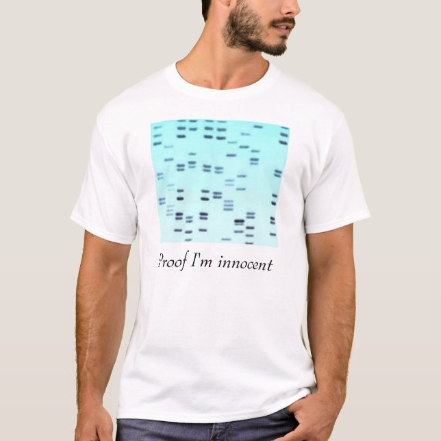 T-shirt empreinte digitale d'ADN, preuve je suis innocent (Devant)