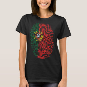 T-shirt Empreinte Fier Portugais Racines Portugal Drapeau