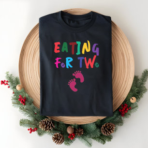 T-shirt Empreinte humoristique de grossesse colorée