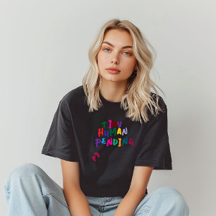 T-shirt Empreinte humoristique de grossesse colorée