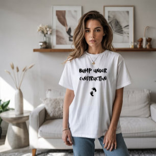 T-shirt Empreinte humoristique de grossesse noir