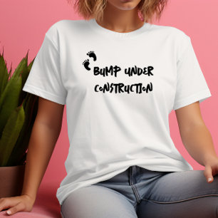 T-shirt Empreinte humoristique de grossesse noir