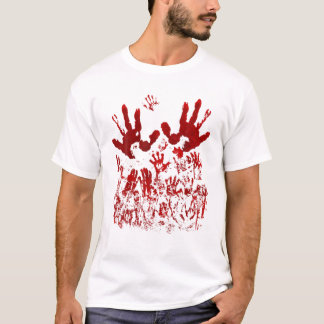 T-shirt Empreinte sanglante Sensée rouge Zombie Outbre