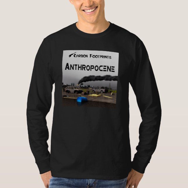 T-shirt Empreintes Carbone - Anthropocène (Devant)