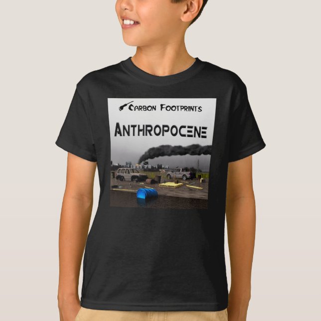 T-shirt Empreintes Carbone - Anthropocène (Devant)
