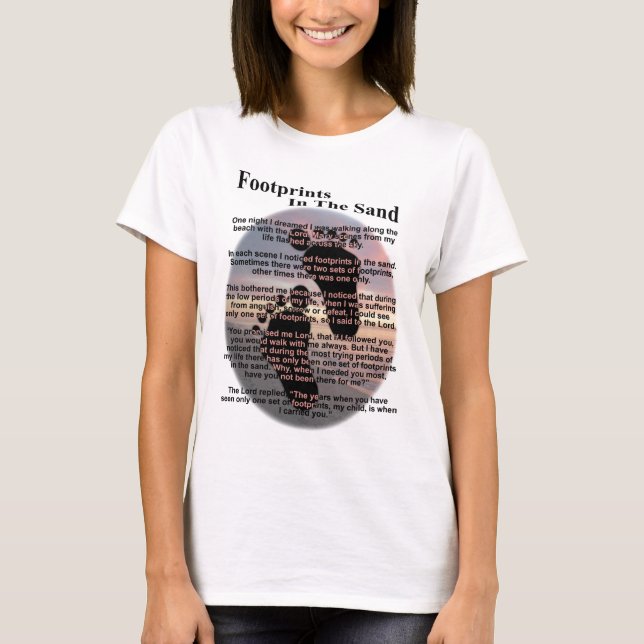 T-shirt Empreintes de pas dans le sable… (Devant)
