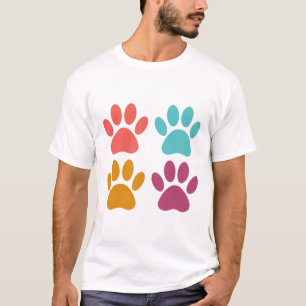 T-shirt Empreintes de pattes de chiens cool