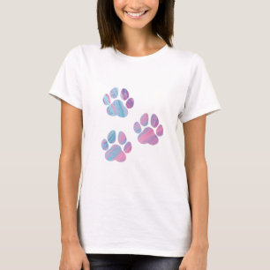 T-shirt Empreintes de pattes de chiens - Fils de peinture 
