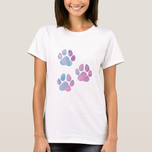 T-shirt Empreintes de pattes de chiens - Fils de peinture  (Devant)