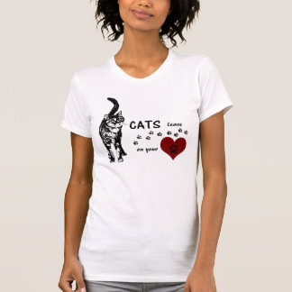 T-shirt Empreintes de pattes de délivrance de chat de