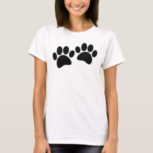 T-shirt Empreintes de pattes de marionnettes noires en car