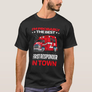 T-shirt Emt De Police Ems De La Première Ambulance