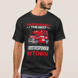 T-shirt Emt De Police Ems De La Première Ambulance