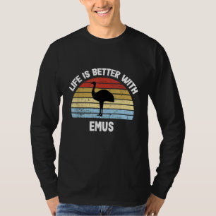 T-shirt Ému avec le texte allemand La vie est meilleure
