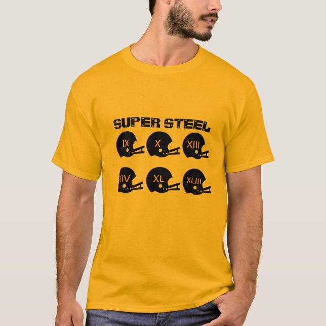 T-shirt en acier superbe du football (Devant)