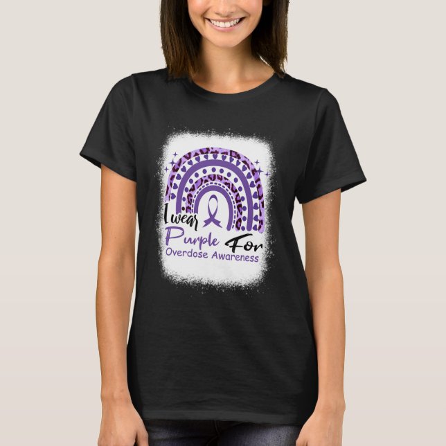 T-shirt En Août Nous Portons Violet Arc-En-Ciel Overdose (Devant)