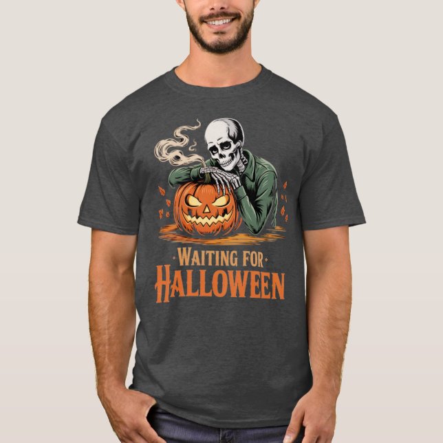 T-shirt En attente d'Halloween (Devant)