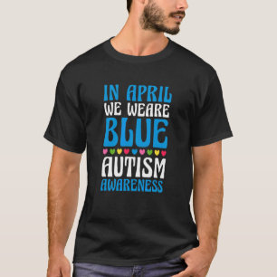 T-shirt En Avril Bleu Porter Sensibilisation sur l'autisme
