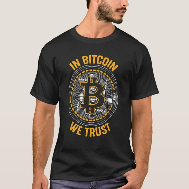 T-shirt En Bitcoin, nous faisons confiance à Crypto Large  (Devant)