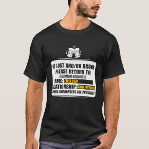 T-shirt En cas de perte ou d'ivresse, s'il vous plaît reto