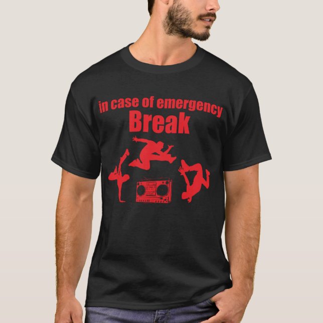 T-shirt en cas d'urgence danse de coupure des années 80 de (Devant)