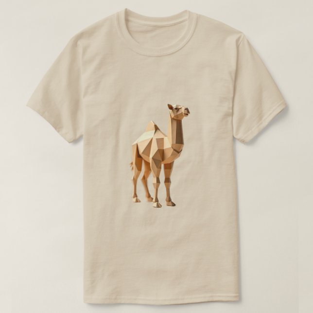 T-shirt en chameau géométrique (Design devant)