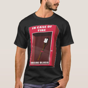 T-shirt En Coque De Brèche-Feu Verre Marshmallow Camping R