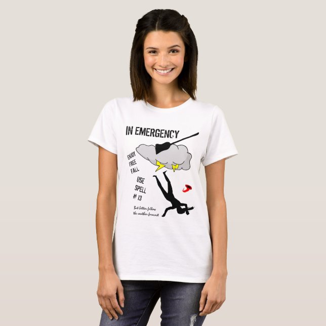 T-shirt En coque de broomstick accident personnalisable (Devant entier)