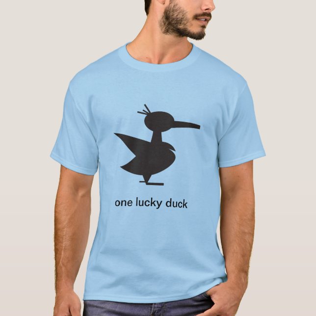 T-shirt en coton One Lucky Duck pour hommes (Devant)