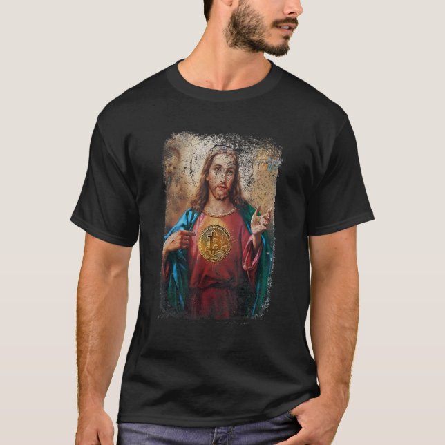 T-shirt En Crypto Nous Avons Confiance En Jésus Bitcoin Bt (Devant)